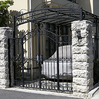 wrought iron garage gates